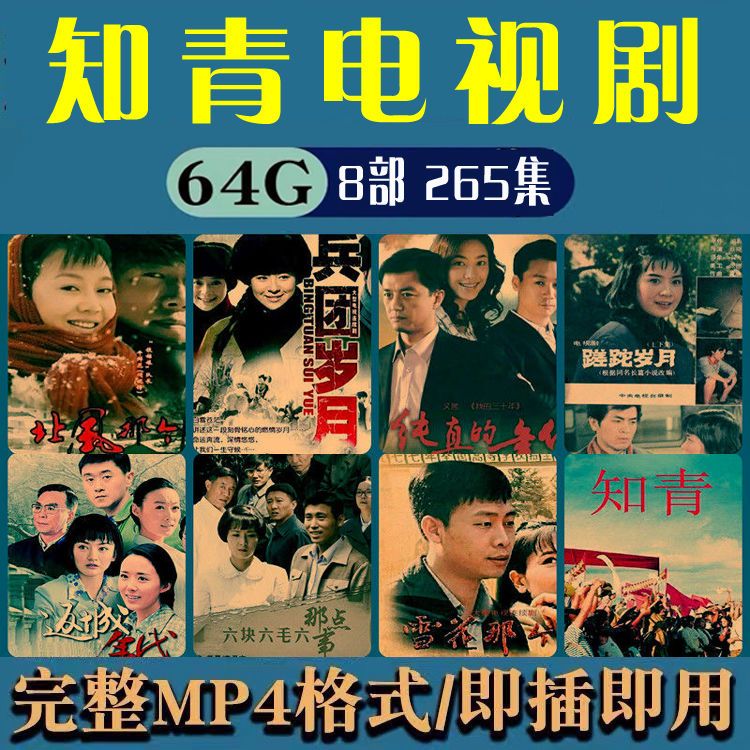 知青上山下乡怀旧电视剧返城年代看戏机电视手机投影仪车载视频u