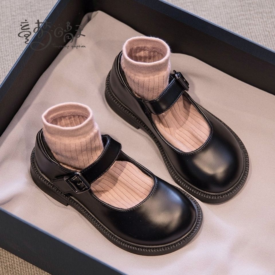 女童黑色小皮鞋2022春秋新款儿童单鞋软底英伦风公主鞋学生演出鞋