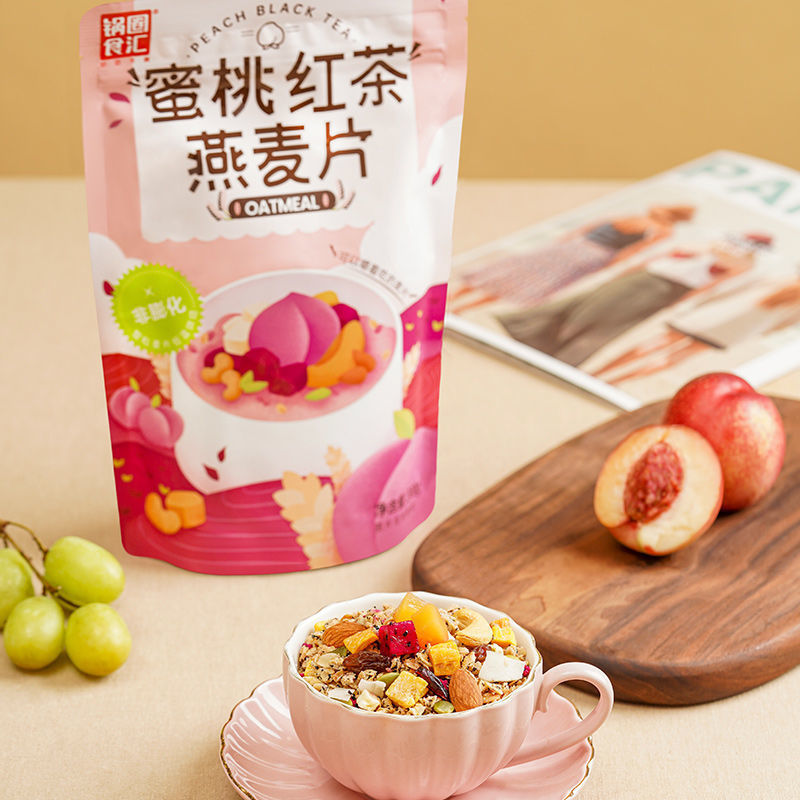 106026-锅圈食汇燕麦麦片早餐干吃冲饮水果坚果酸奶果粒-详情图