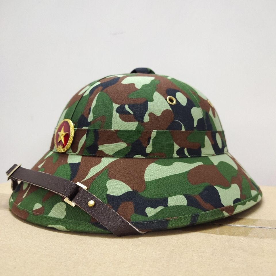 越南迷彩绿盔帽 多彩军迷帽 户外运动帽 表演道具 红辉帽选帽徽套