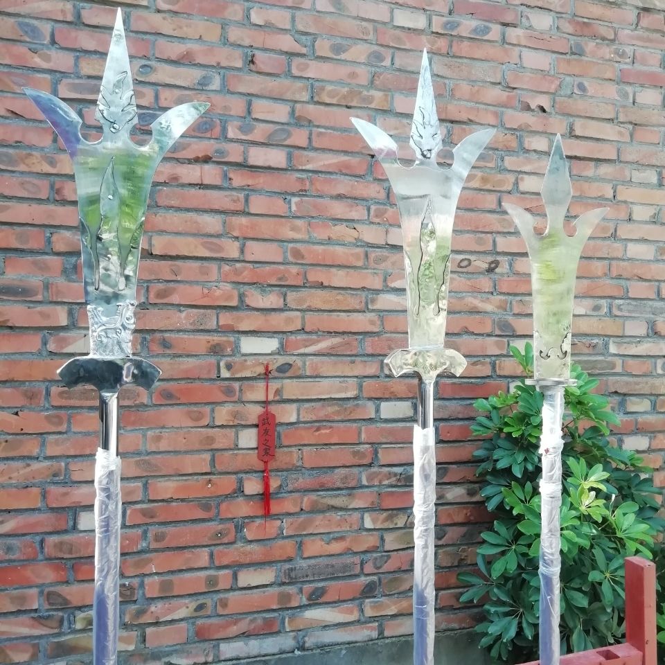 武术兵器二郎神三尖两刃刀焦恩俊同款三尖两刃影视道具器械未开刃