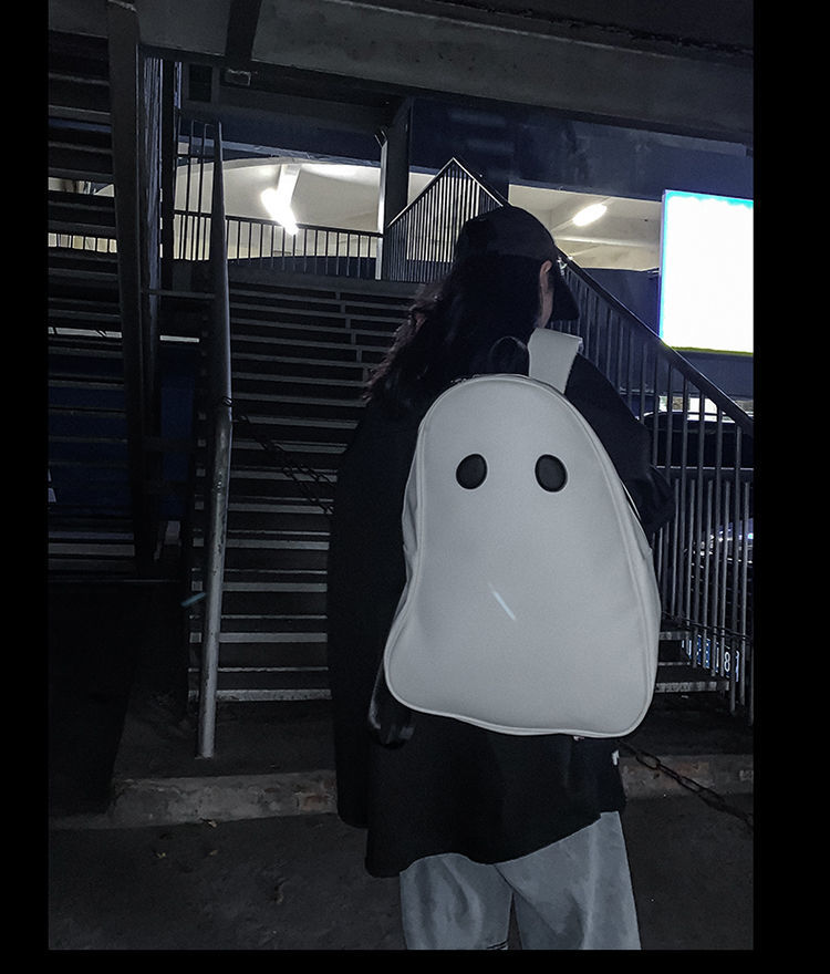 小众丑萌书包原创大容量旅行包学生个性电脑背包幽灵小鬼双肩包