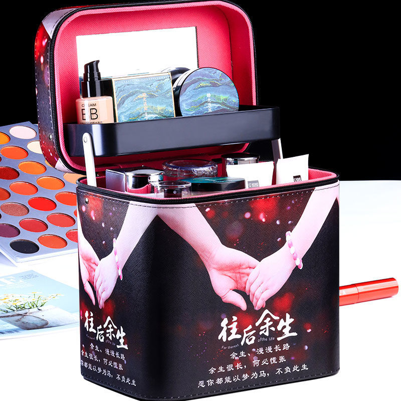 75869-新款超火网红大容量化妆品收纳盒箱学生桌面化妆包收纳包小便携式-详情图