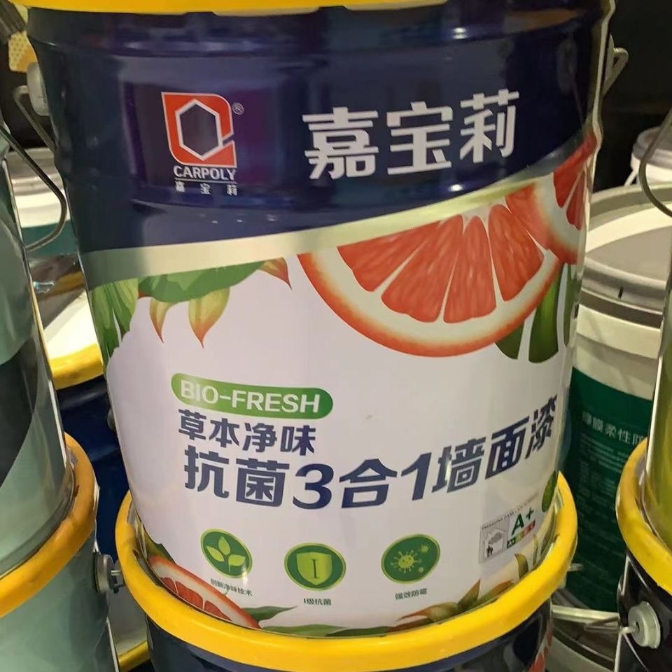 嘉宝莉漆 草本净味抗菌3合1墙面漆 20kg竹炭净味墙面漆乳胶漆