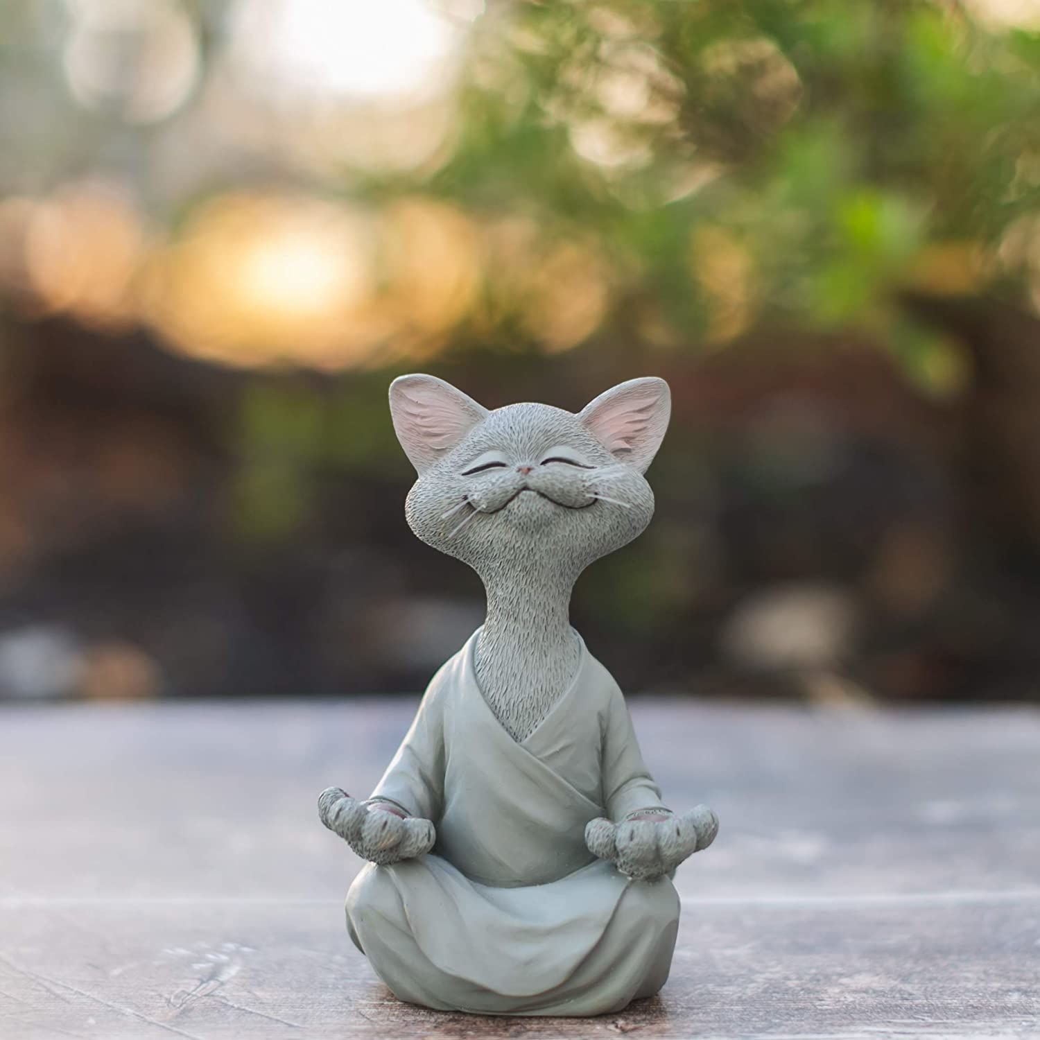 异想天开的打坐佛猫装饰品摆件爱猫人士礼物可爱仿真树脂摆件礼品