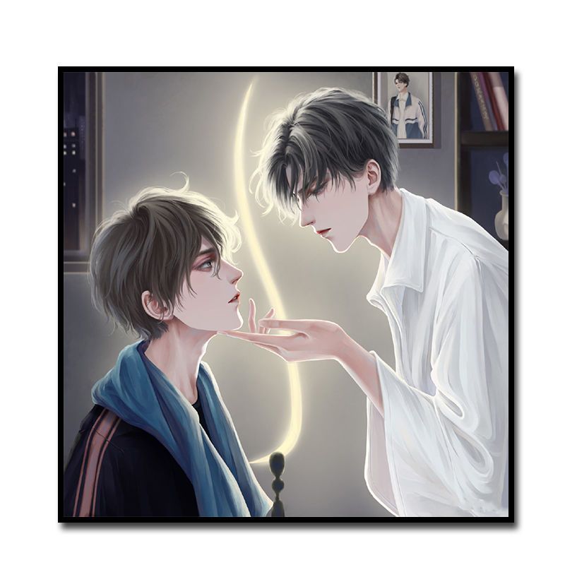 某某小说diy数字油画盛望江添动漫男生装饰挂画手绘涂色填充油画