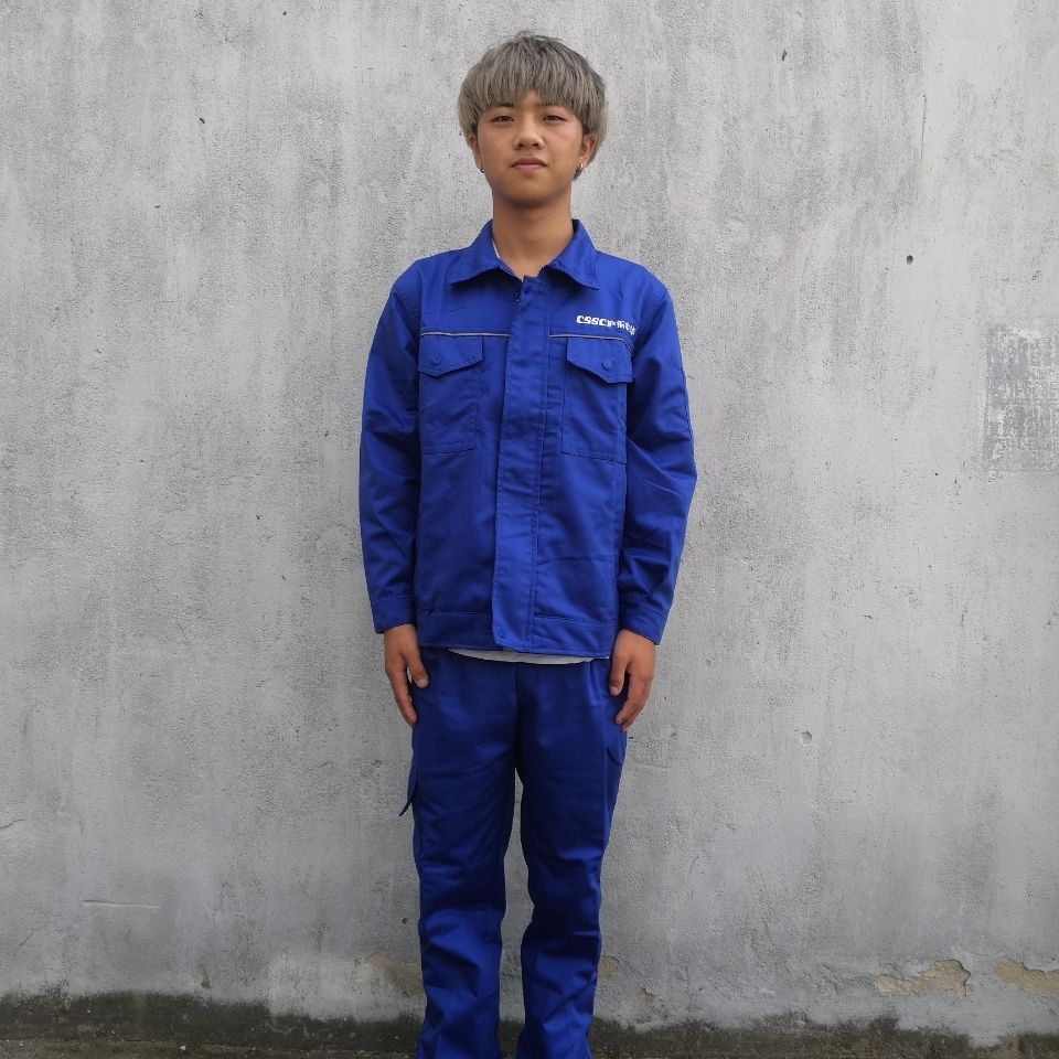 The new Chinese ship Hudong Jiangnan shipbuilding blue overalls autumn and winter suits are comfortable, wear-resistant, soft and not pilling