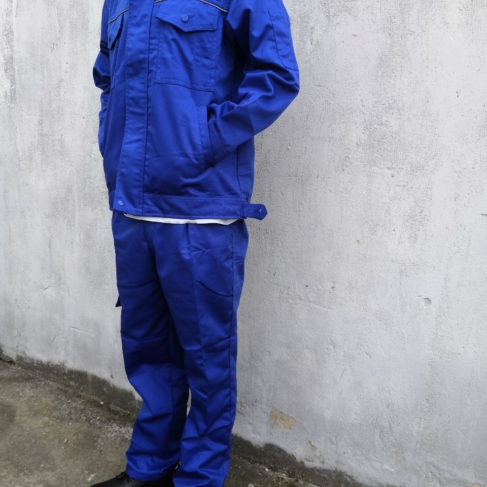 The new Chinese ship Hudong Jiangnan shipbuilding blue overalls autumn and winter suits are comfortable, wear-resistant, soft and not pilling