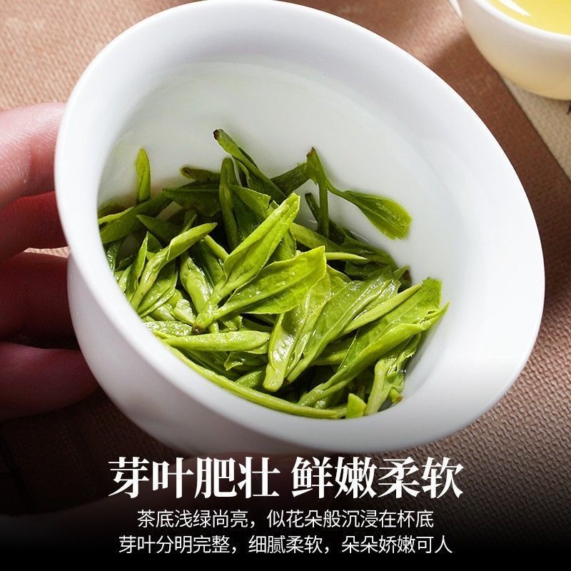 75797-【特级嫩芽龙井茶】2021新茶明前头采豆香浓香型绿茶茶叶罐装125g-详情图