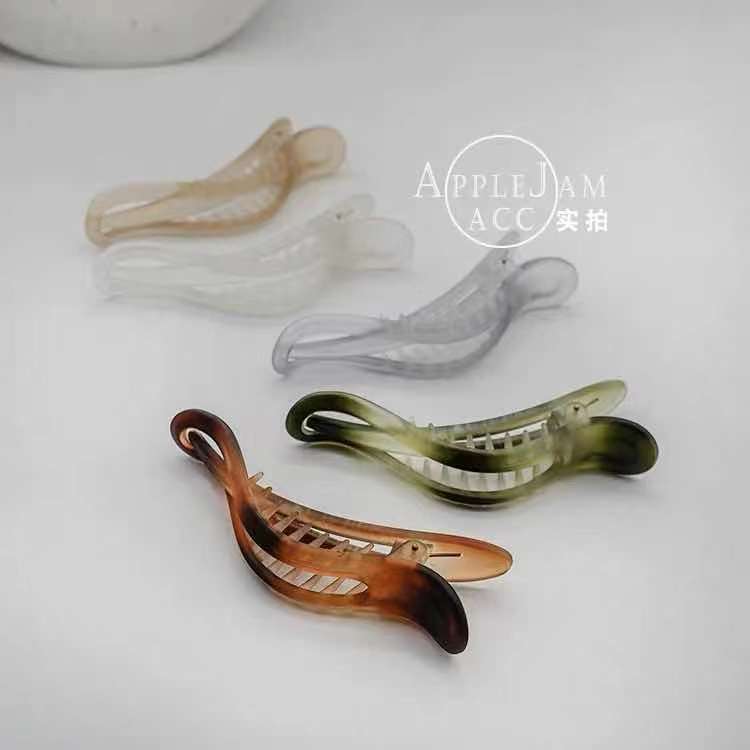 Korean version versatile matte ink color plate hair traceless duck beak clip large back of head grasp clip how much hair clip