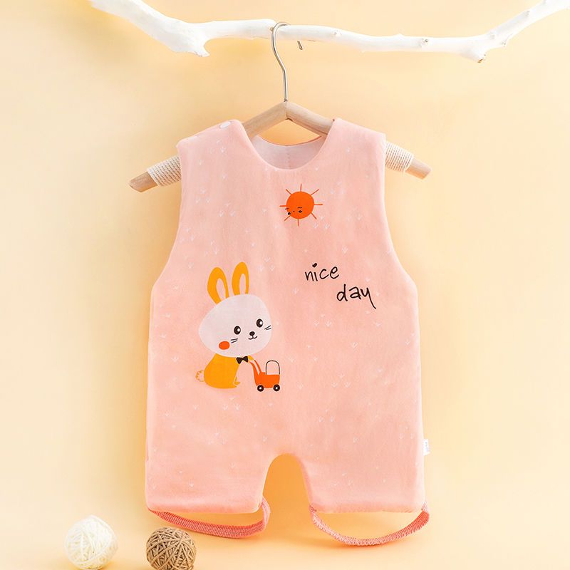 Baby cotton belly pocket with cotton padded, thickened belly protection in autumn and winter, newborn vest, anti kick by male baby's belly pocket with feet