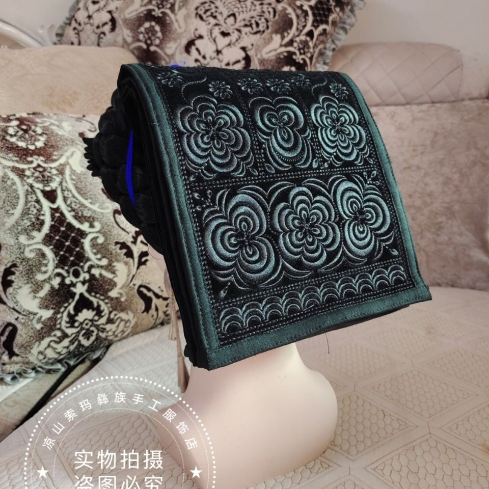 彝族头饰凉山彝族女装配饰 彝族瓦盖头盖越西甘洛款女装头饰饰品