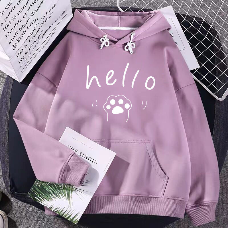 Sweater women's hooded 2022 new spring and autumn loose Korean version of the student jacket design sense niche all-match top trend