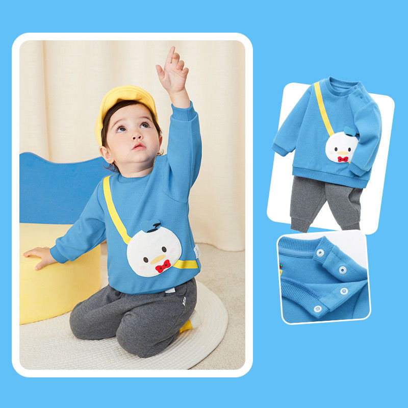 [Disney IP models] Tommy Barra baby long-sleeved suit 2021 new autumn baby clothes two-piece set