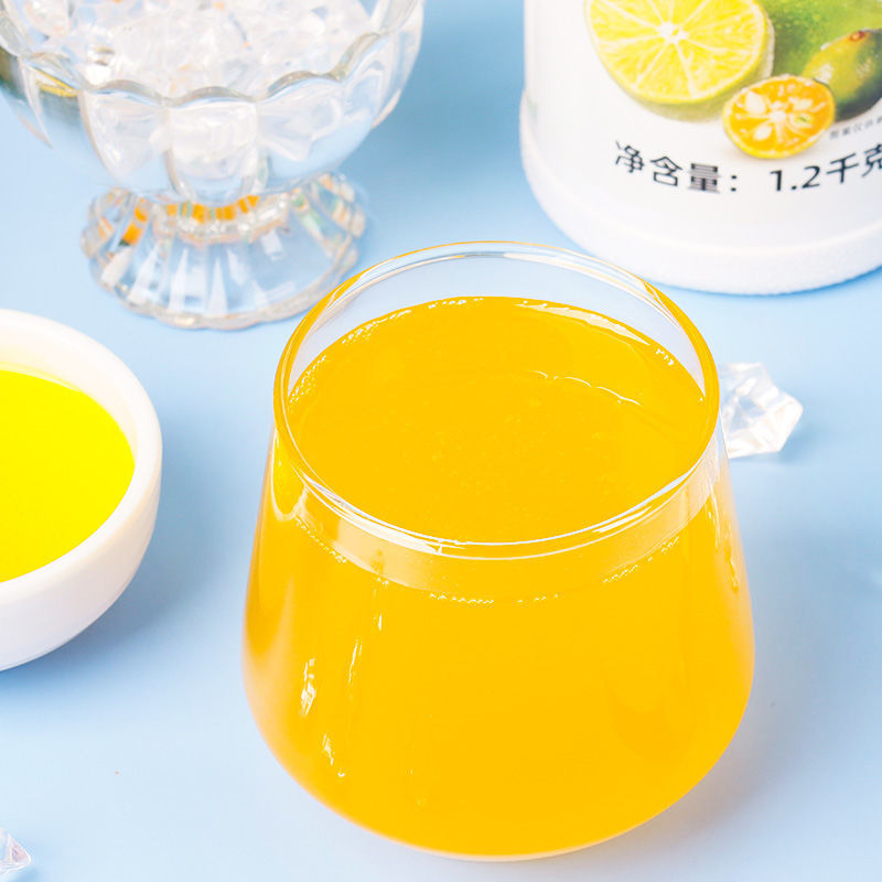 金桔柠檬汁1.2kg浓缩果汁风味饮料连锁珍珠奶茶饮品店原料专用