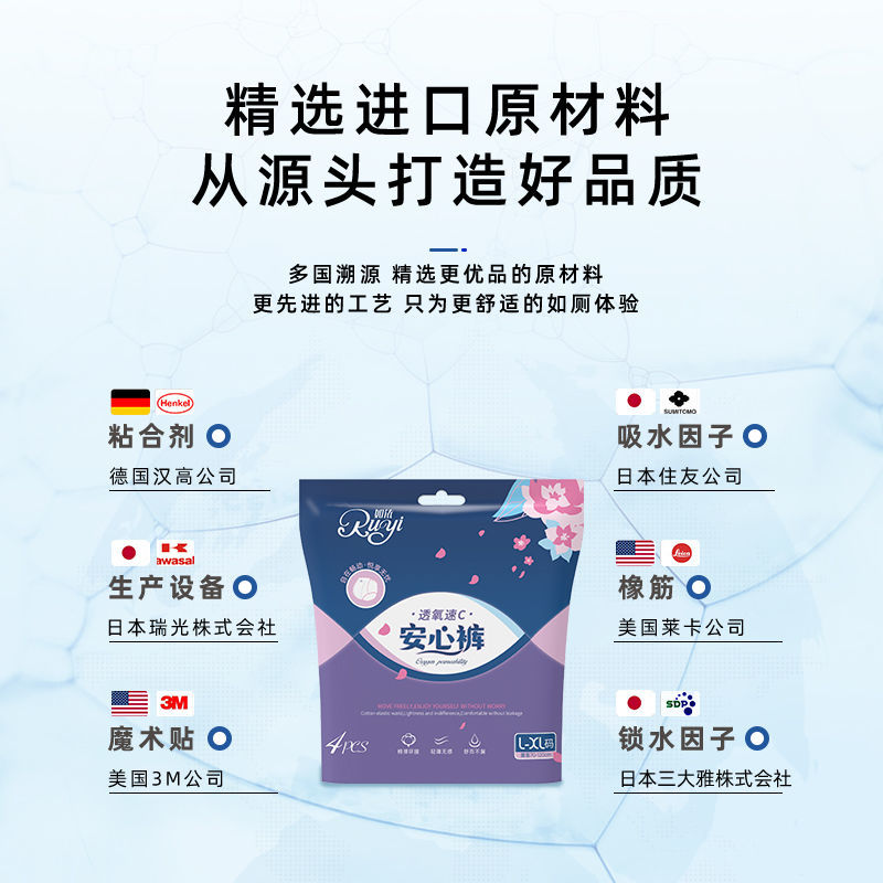 75790-如依非成人纸尿裤拉拉裤一次性卫生巾成人熟睡安心裤女性经期必备-详情图