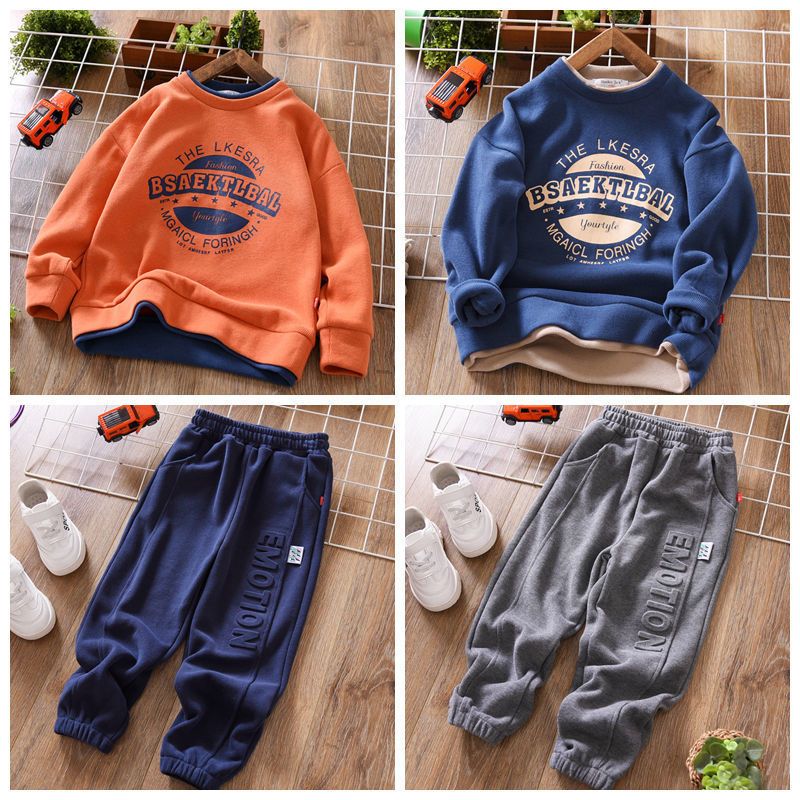 Boys' Autumn suit children's  new spring sweater explodes on the street, foreign style, big boys' handsome long pants trend