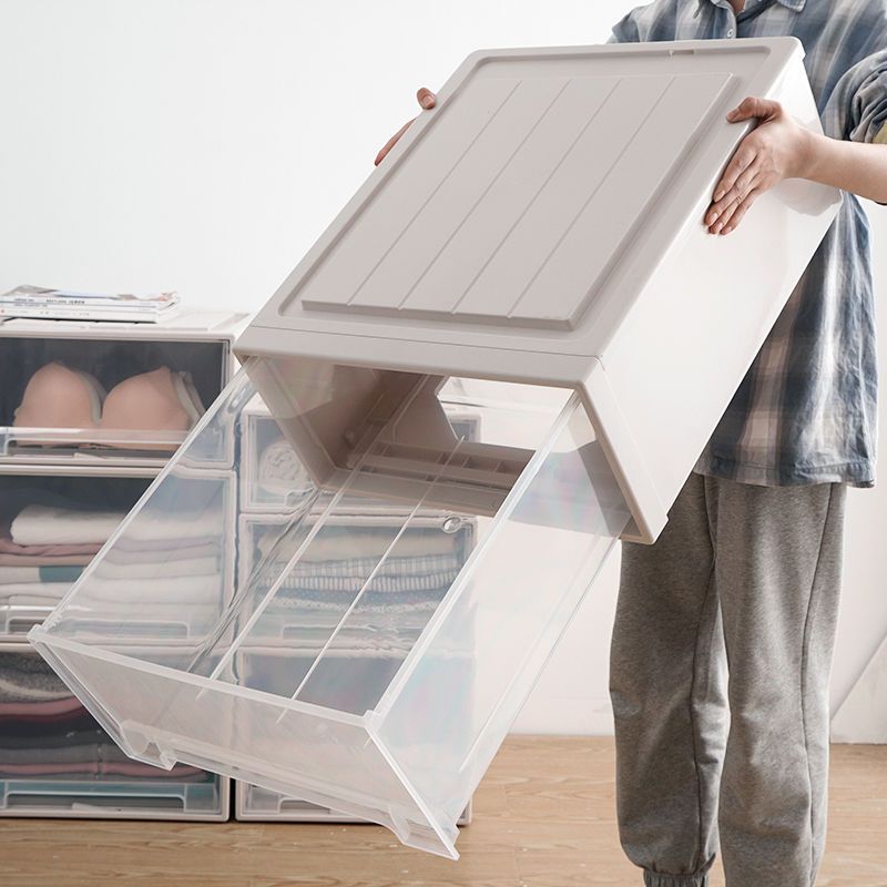 收纳箱抽屉式塑料特大号整理箱装衣服储物箱加厚内衣袜收纳盒透明 虎窝拼