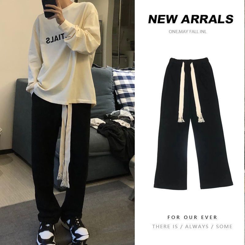 Ins trendy brand boys sports pants spring and autumn new trend loose all-match straight national tide casual long pants