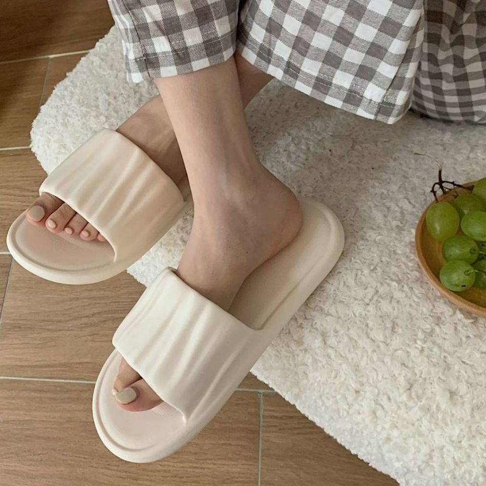 Slipper girl Xia Ju household fashion trend soft bottom excrement feeling bath bathroom anti slip odor indoor cool slipper girl