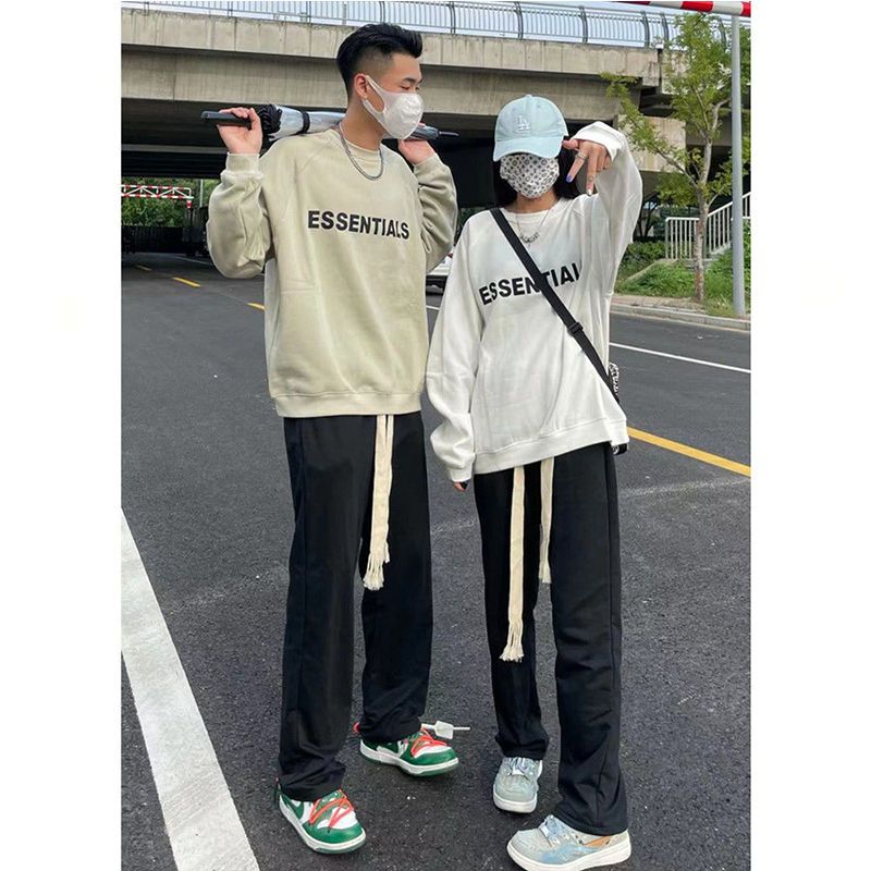 High street trendy brand sports casual pants boys loose all-match spring and autumn style ins trend mopping straight long trousers
