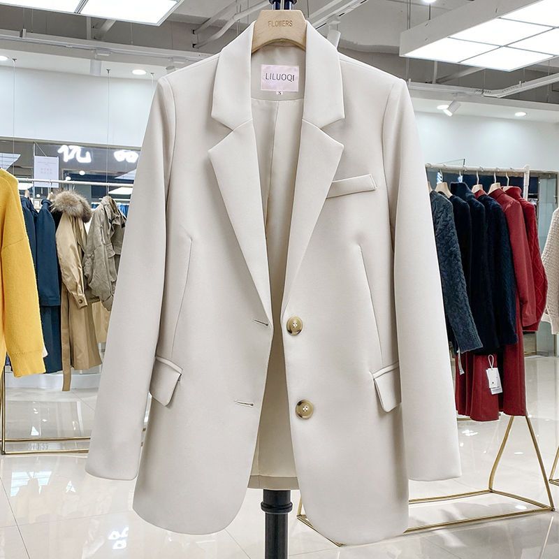 Suit jacket women's  spring new Korean version of beige casual temperament thin all-match small suit
