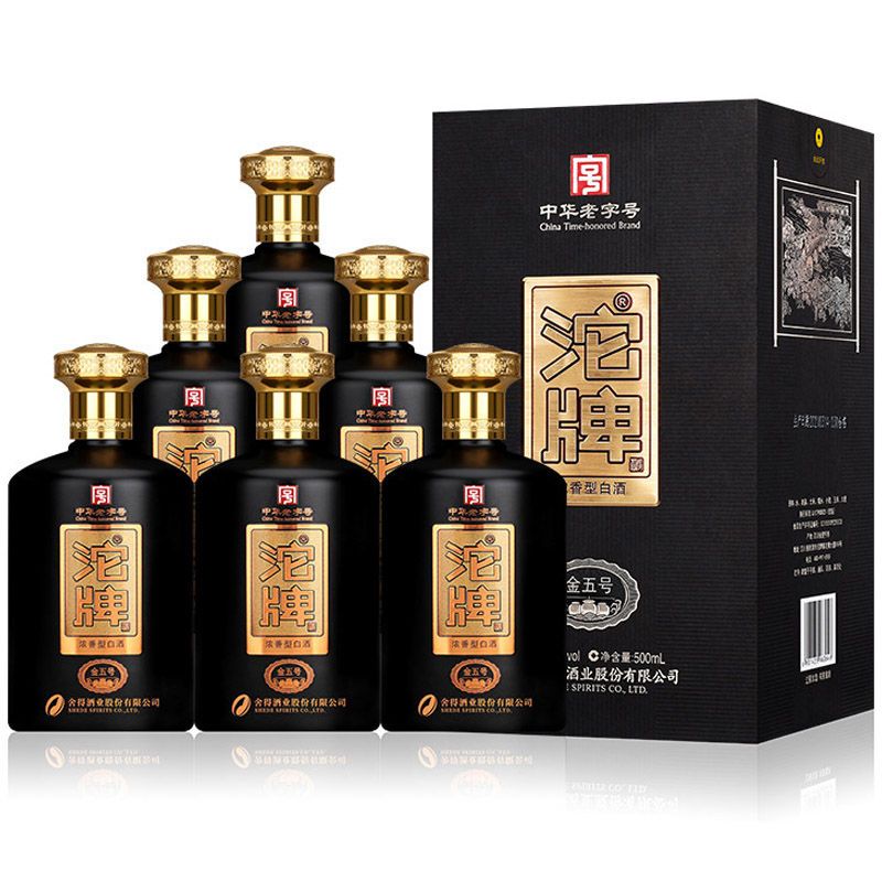 舍得酒业公司 沱牌金五号  52度500ml*6瓶 浓香型高度白酒 整箱