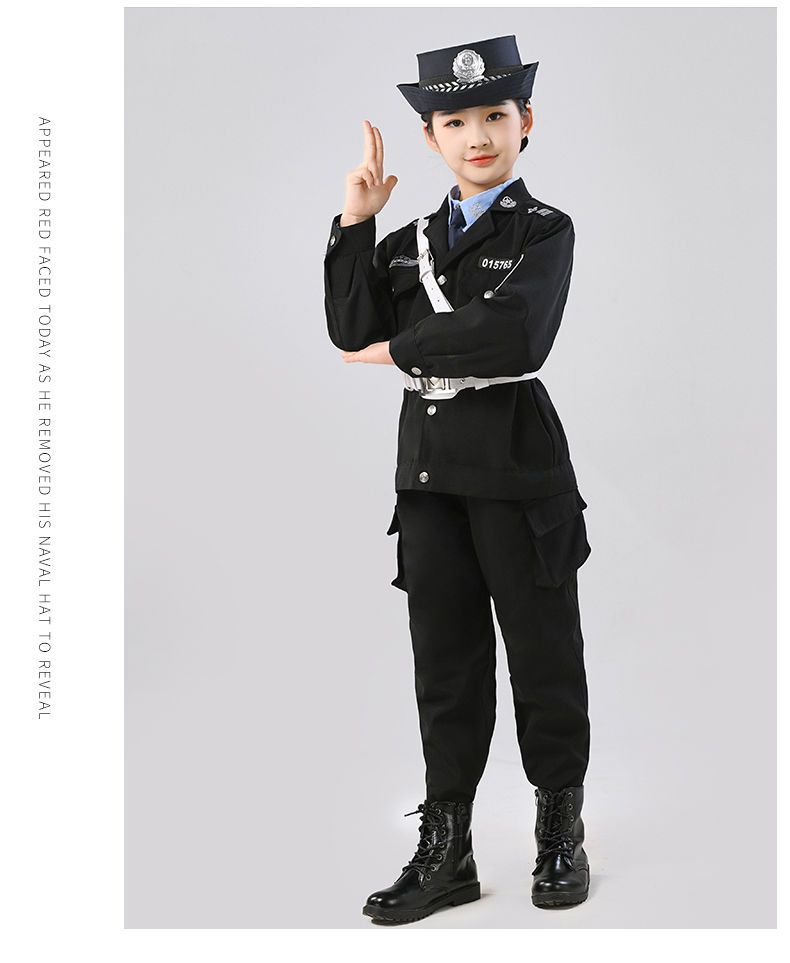 Qoo10] 子供の小さな軍服小さな交通警察のパフォー