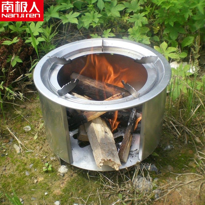 南极人小柴火炉农村家用柴火灶柴火炉烧木柴野营野炊做饭火炉子户