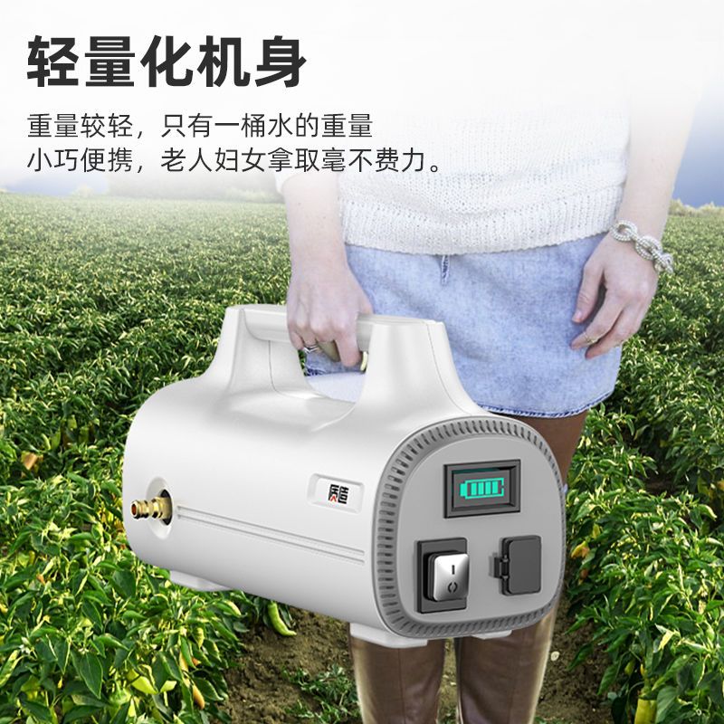 日本质造浇水神器农用浇菜地灌溉小型充电自吸抽水泵清洗机车水枪