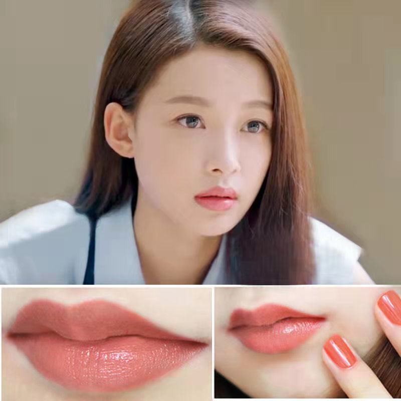 适合黄皮素颜自然淡色浅色口红学生党显白裸色滋润橘粉色孕妇唇膏