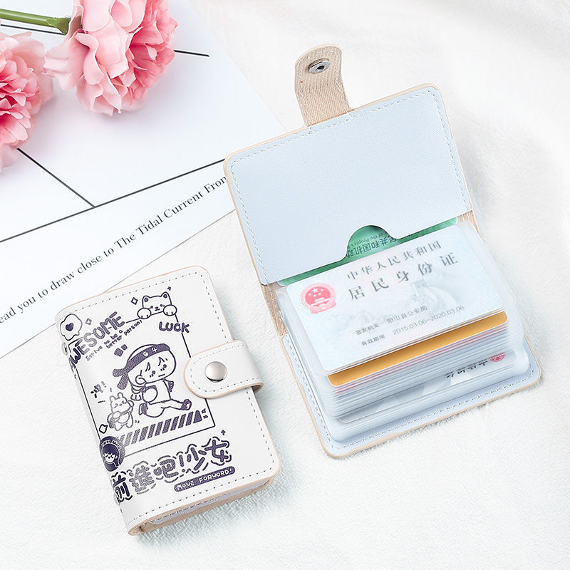 可愛卡通卡包女式女學生大容量多卡位防盜刷風格駕駛證銀行卡卡套