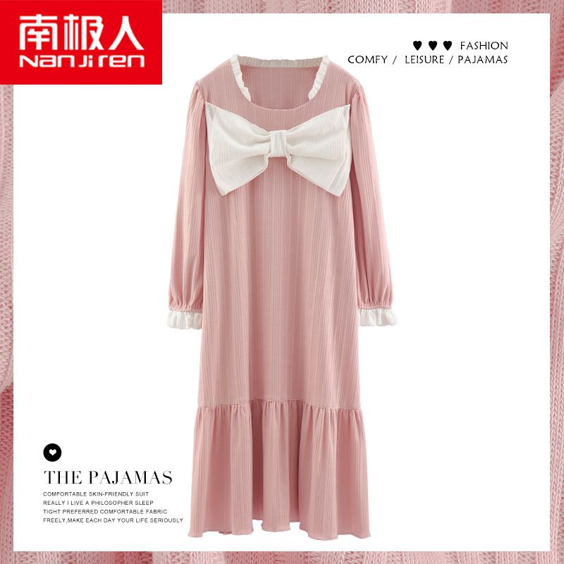 Nanjiren princess nightdress female 2023 new cotton home clothes autumn and winter women's long-sleeved pajamas spring and autumn