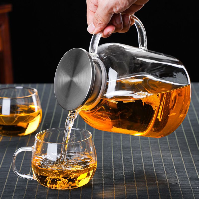 耐热玻璃水壶大容量凉水壶套装耐高温高硼硅玻璃材质泡茶壶冷水壶