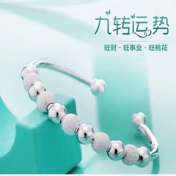 88700-买一送三 送妈妈送女友百搭礼物限今曰正品纯银手镯女款999银手链-详情图