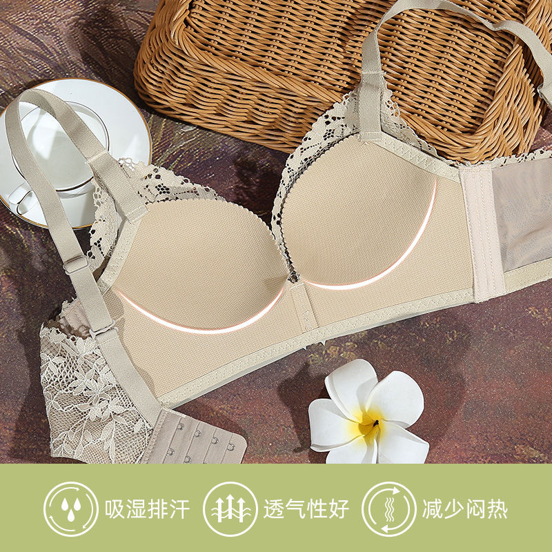 88875-芬腾内衣女无钢圈收副乳防下垂上托小胸聚拢文胸调整型女士胸罩-详情图