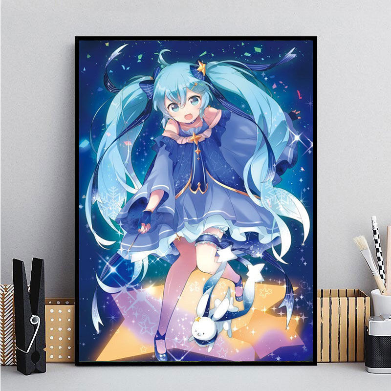 钻石画满钻2021新款动漫卡通女孩钻石绣初音未来diy贴钻画十字绣【2月