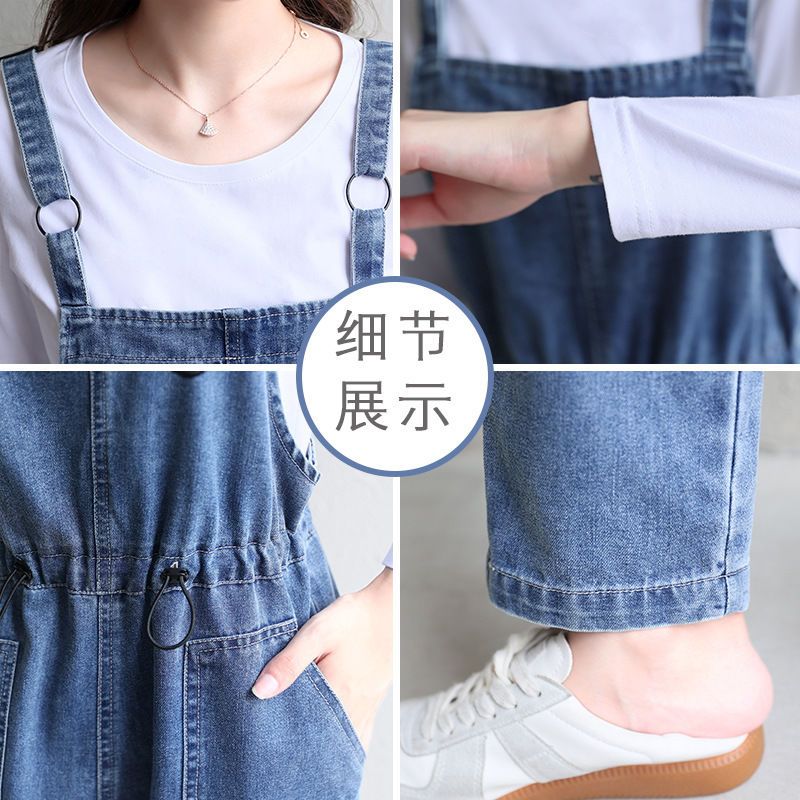 Pants/suits Denim overalls women's  spring new Korean style foreign style age-reducing small jumpsuit suit