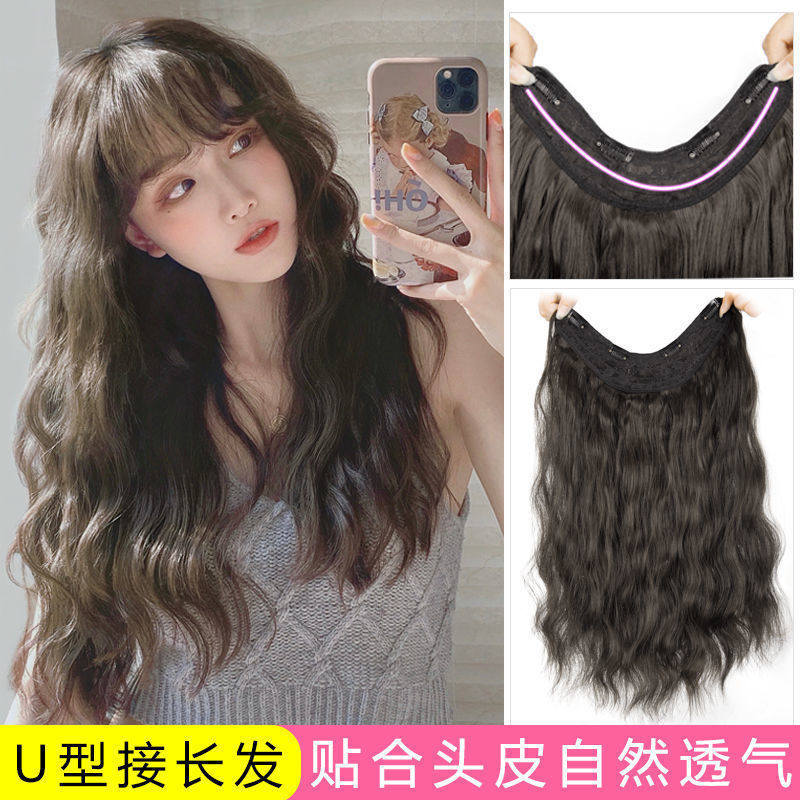 网红假发女长发大波浪lolita空气刘海中长卷发玉米烫羊毛卷全头套