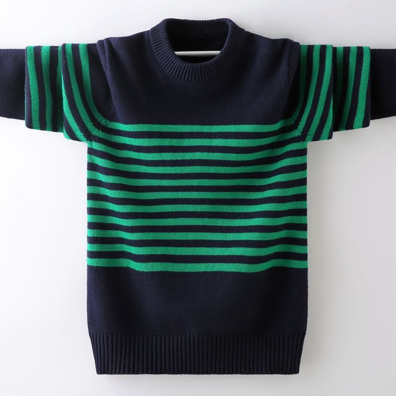 Boys' thin sweater Pullover spring and autumn middle and large children's sweater children's bottoming shirt boys' fashion trend