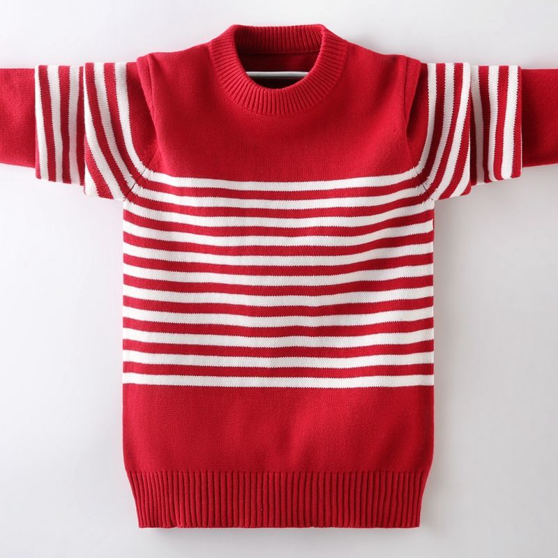 Boys' thin sweater Pullover spring and autumn middle and large children's sweater children's bottoming shirt boys' fashion trend