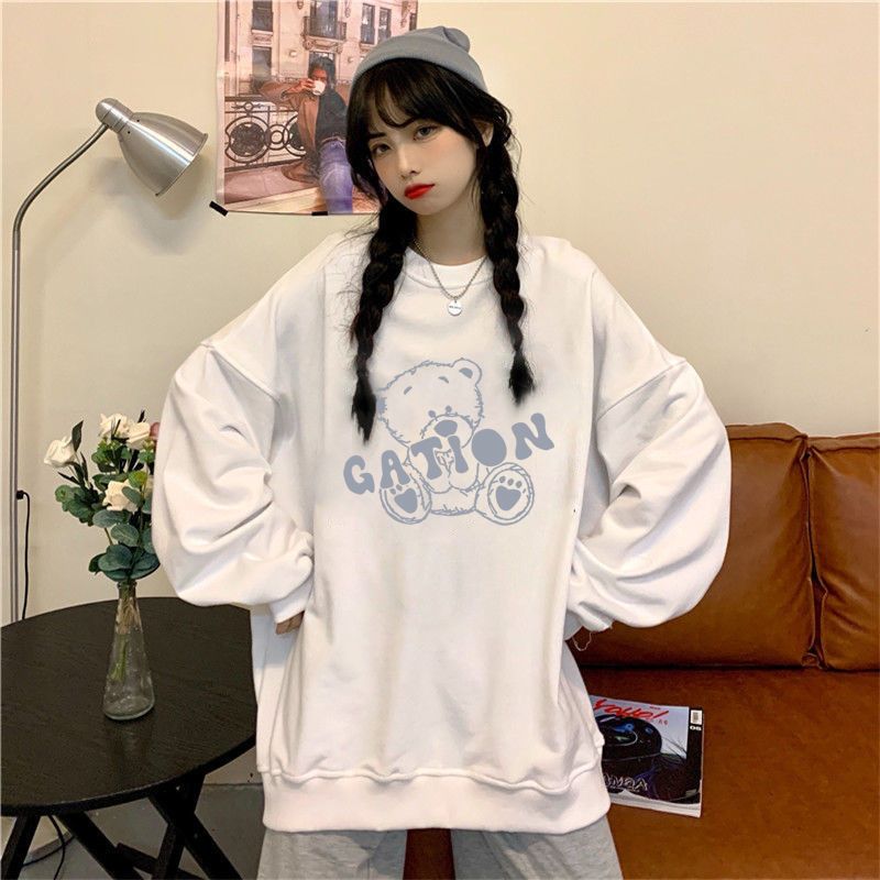 Sweater women's spring and autumn thin section mid-length lazy style BF loose all-match bottoming shirt top coat Korean version of ins tide