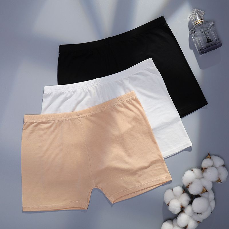 Safety pants anti-light modal women's solid color elastic thin shorts with simple three-point pants women's leggings