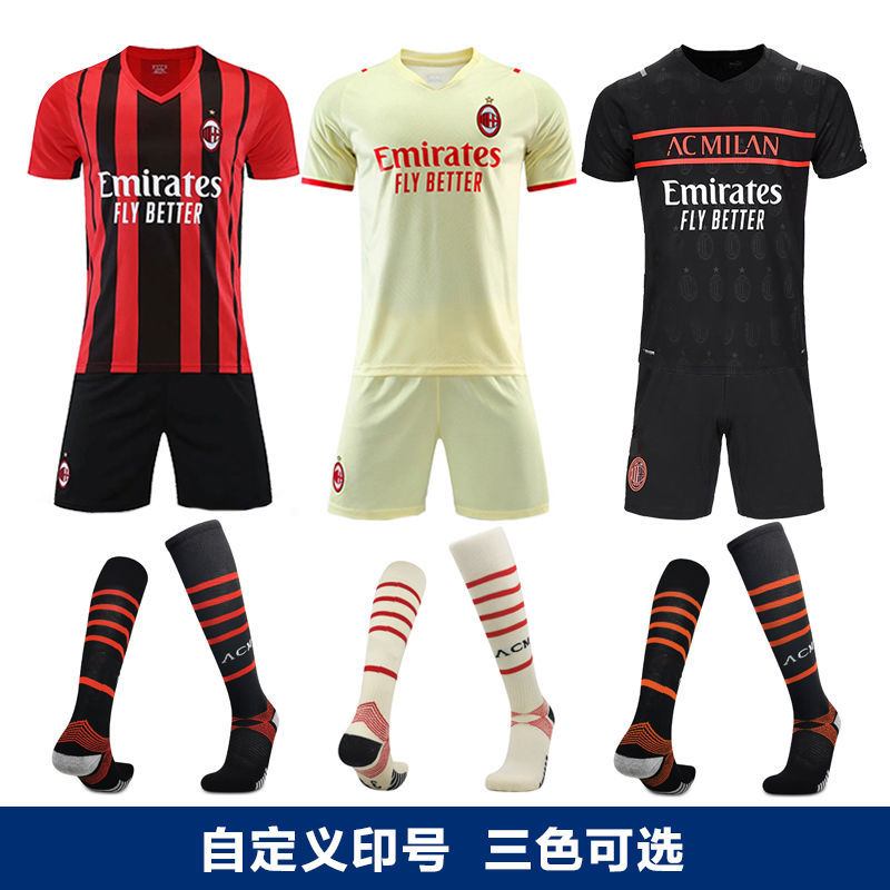 ac米兰球衣21-22意甲凯西主场11号伊布足球服吉鲁卡卡套装因扎吉