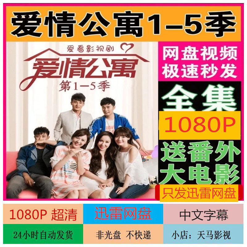爱情公寓 1~5季全集电视剧番外 国语中文字幕 不发快递