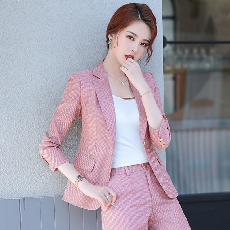 High-end suit jacket women's spring and autumn upper-grade professional wear suit fit temperament small man all-match suit jacket