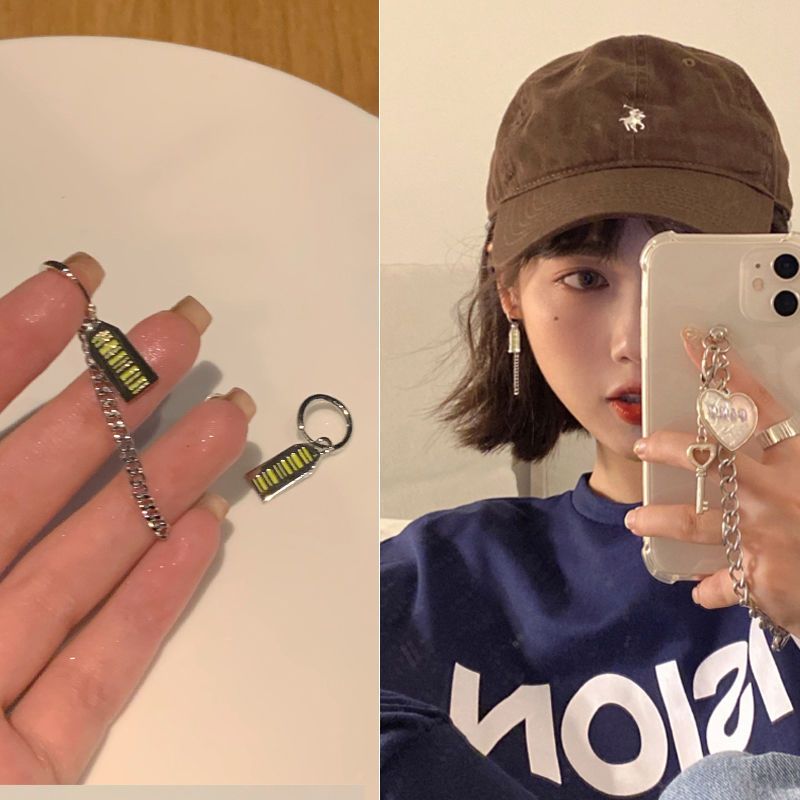 酷女孩不對稱耳釘耳圈獨特設計感小眾耳環2023年新款潮簡約耳飾女