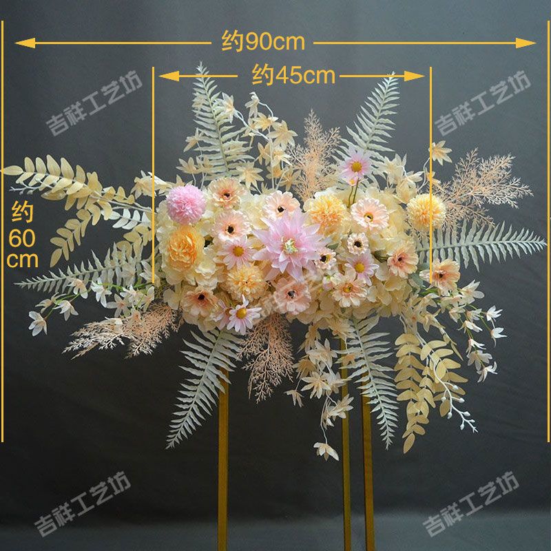 婚庆背景装饰花艺婚礼道具挂花排地排花路引花现场布置舞台背景花 7月15日发完 虎窝拼