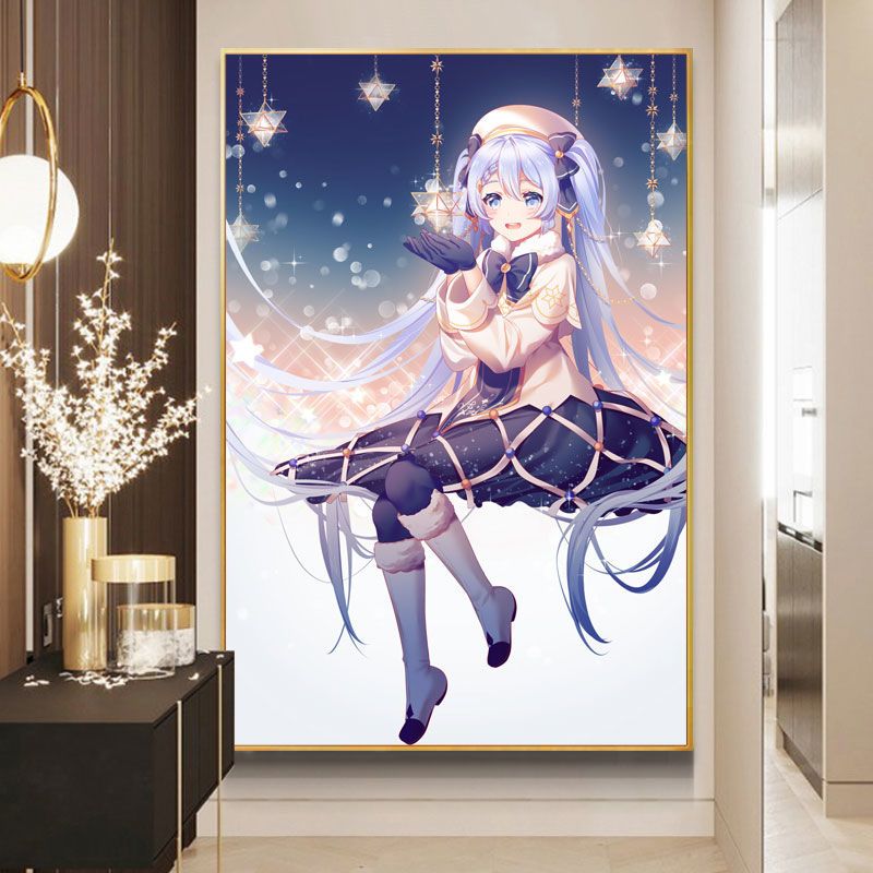 5d钻石画十字绣满钻初音未来贴钻画客厅diy美少女钻石