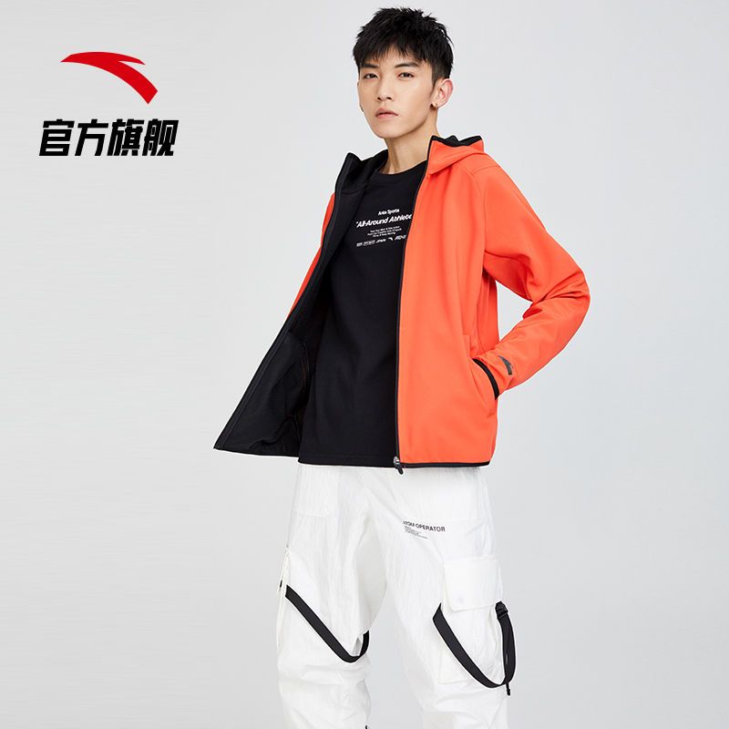 105866-安踏运动外套男士201秋冬加绒冲锋衣休闲连帽保暖夹克梭织防风衣-详情图